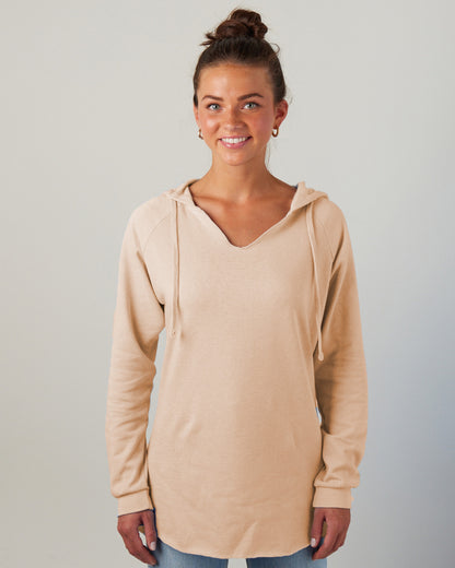 Ladies Beach Fleece Pullover Hood SIES