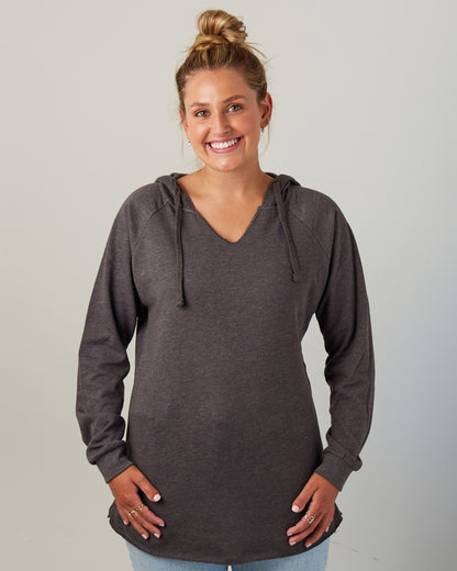 Ladies Beach Fleece Pullover Hood SIES