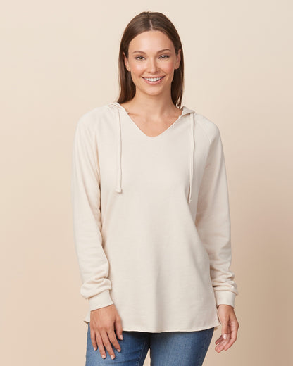 Ladies Beach Fleece Pullover Hood SIES