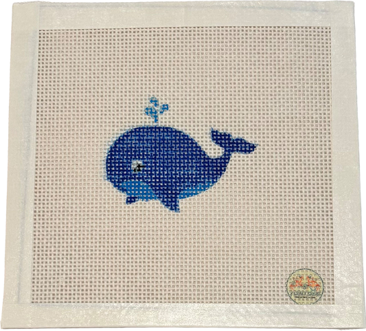 2CC  NC WHALE NEEDLEPOINT CANVAS