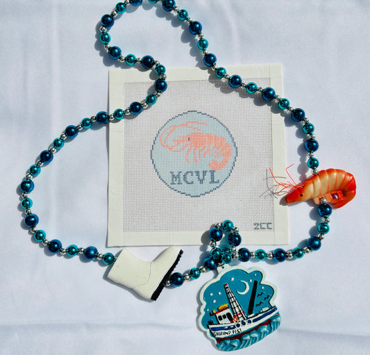 MCVL Shrimp Needlepoint