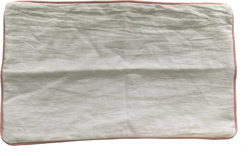 PIPED PILLOW WITH APPLIQUED