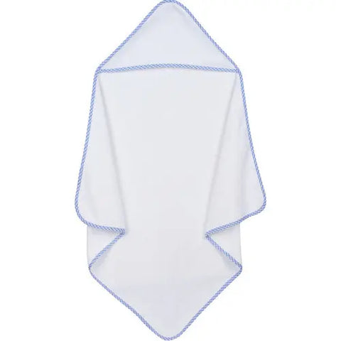 Infant Hooded Towel with Gingham Trim
