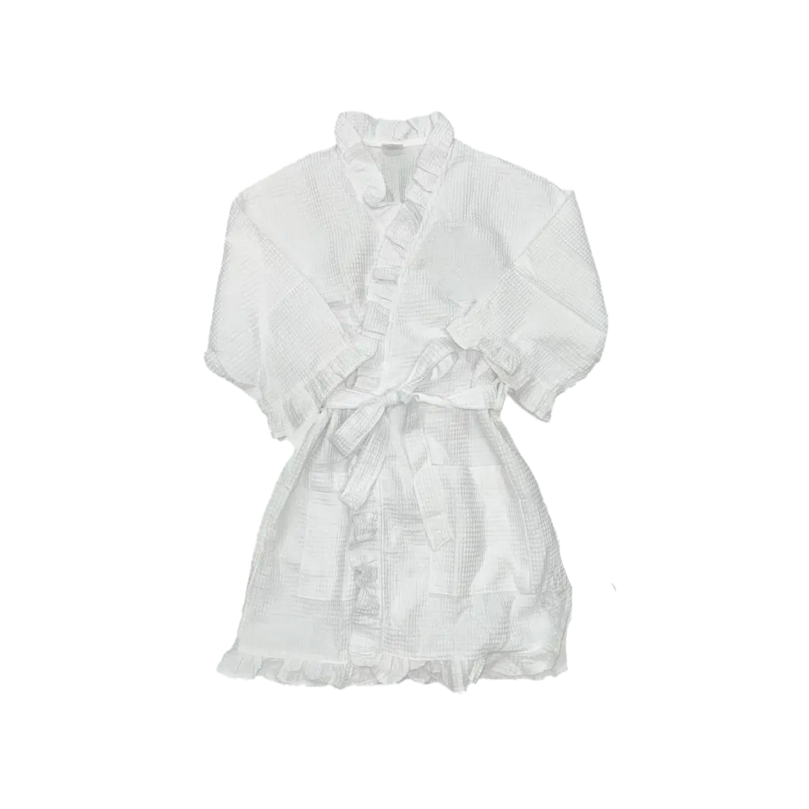 Kimono Cotton Waffle Ruffle  Robe, 36" - An Initial Impression