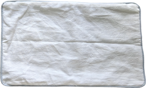 PIPED PILLOW WITH APPLIQUED