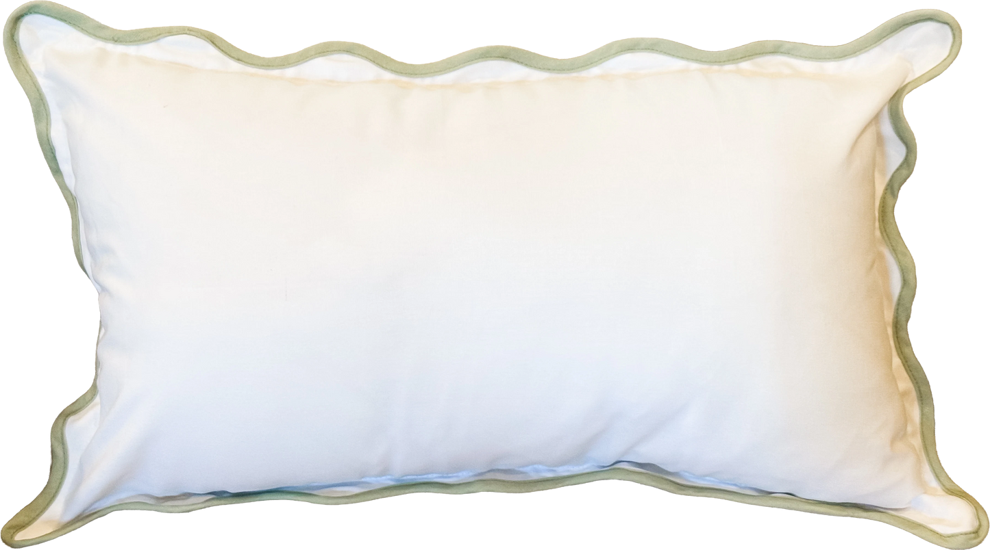 PILLOW WITH FISHTAIL MONOGRAM