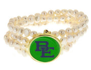 Freshwater Pearl Bracelet with Enamel Pin
