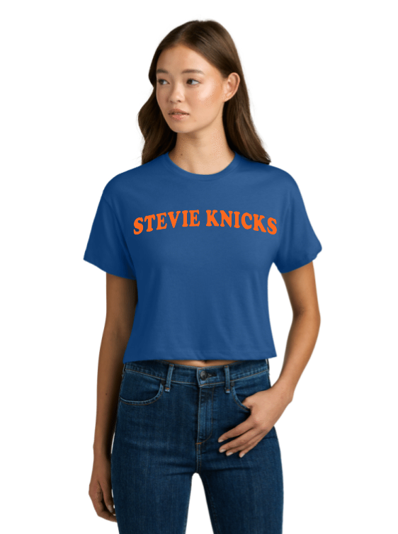 Vintage Stevie Knicks, Knickole Kidman, Knickelback, Knickolas Cage Royal Crop T Shirt
