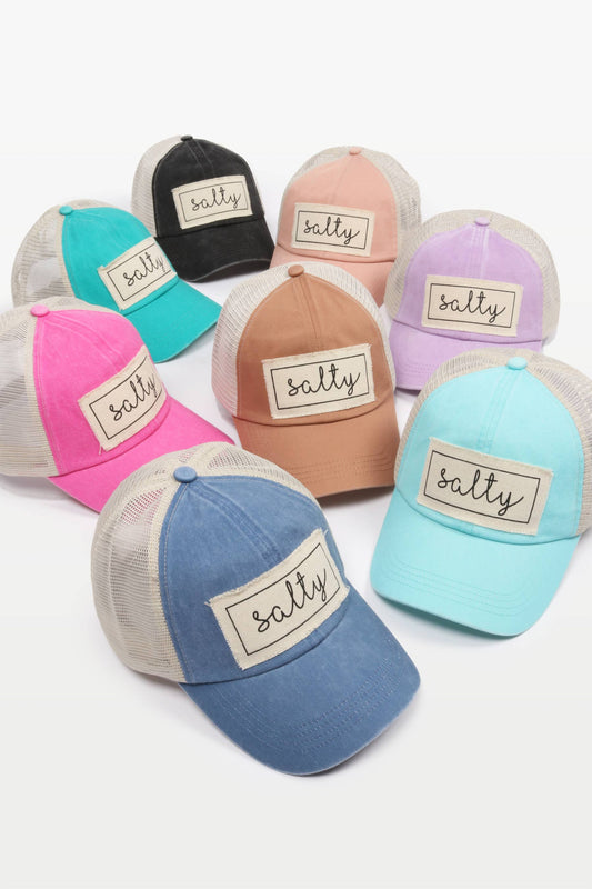 Salty Canvas Patch Mesh Back Baseball Cap