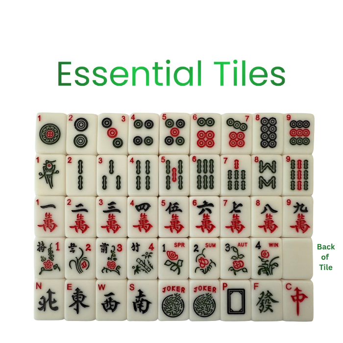 Essential Mahjong Tiles - American Mahjong Set 152 Tiles