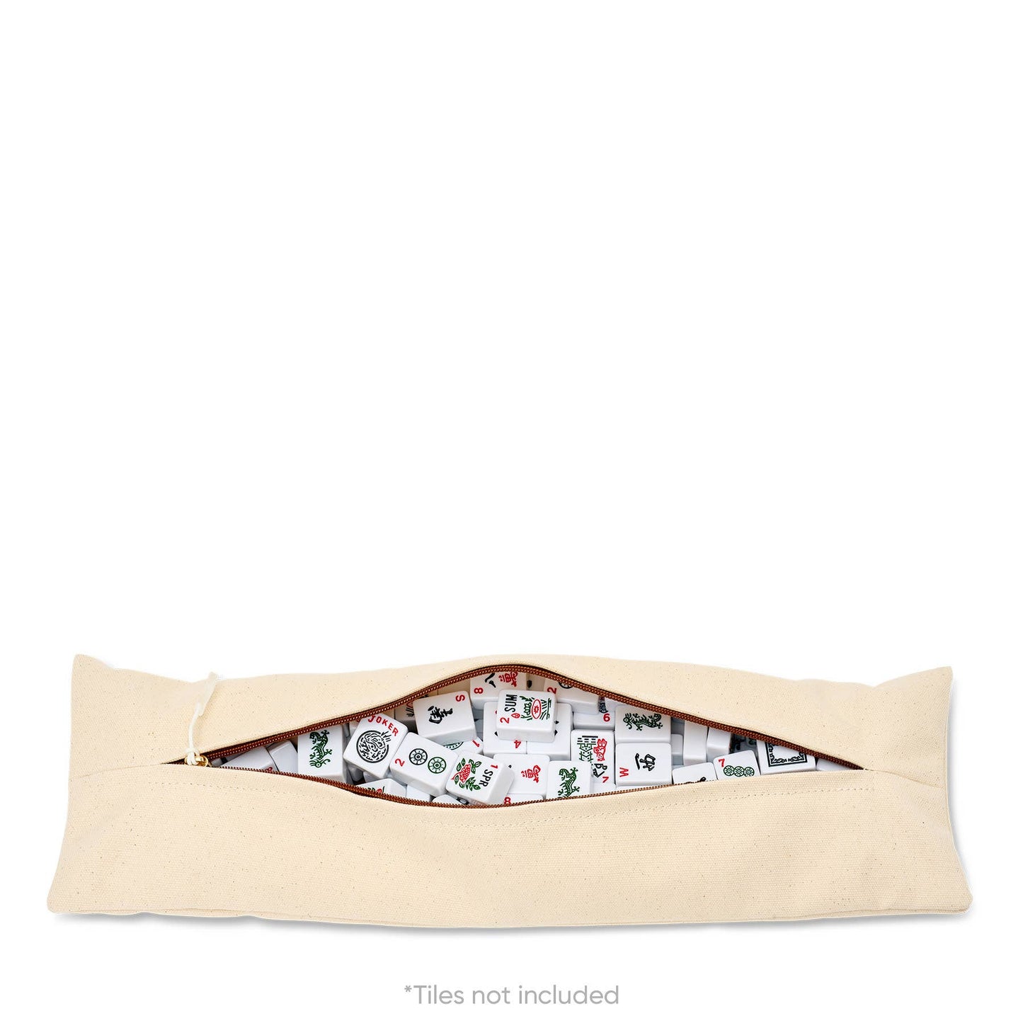 "Margo" Natural Mahjong Tote (Personalizable)