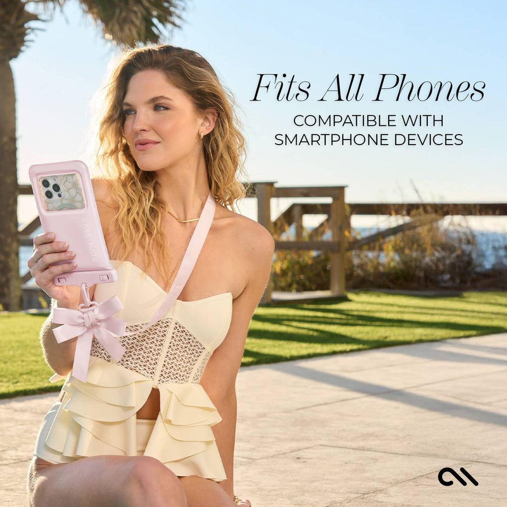 Case-Mate - Ballet Pink Bow Waterproof Floating Pouch