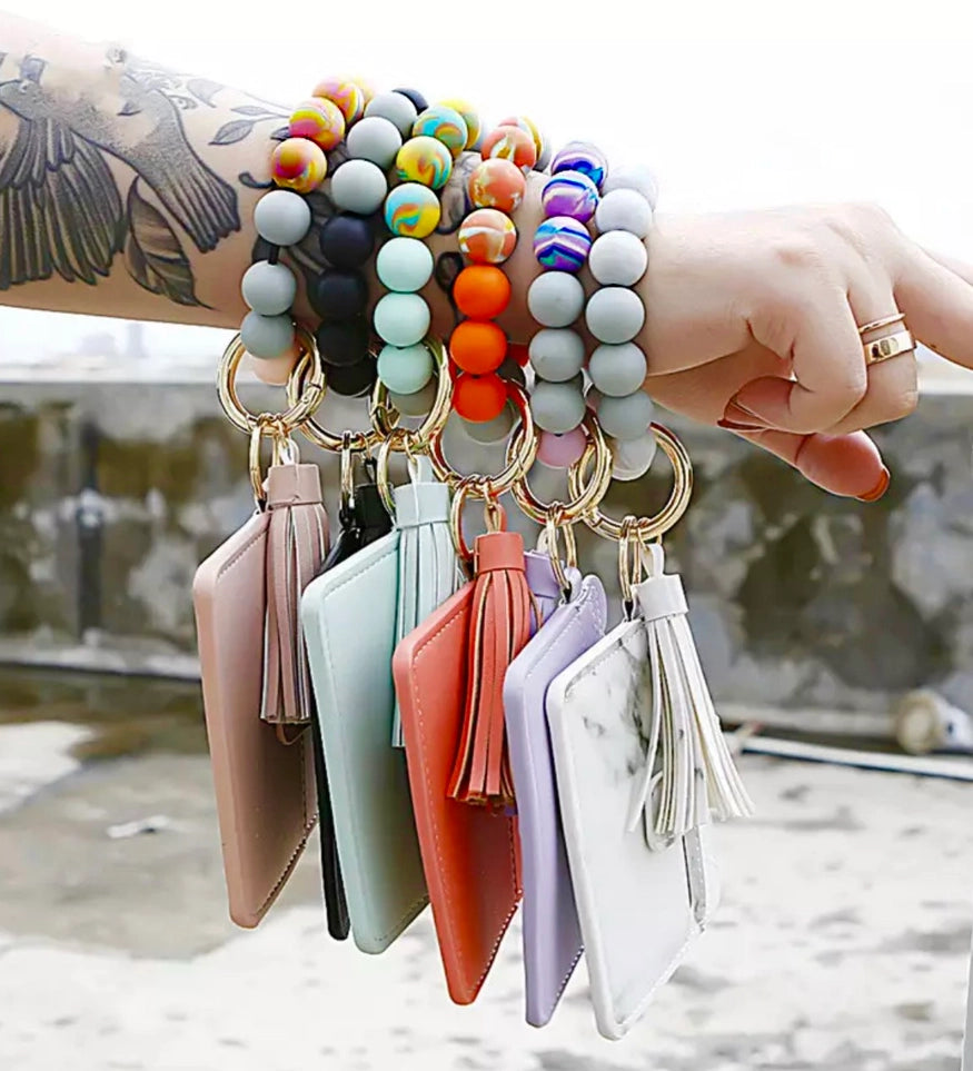 Silicone Beaded Wristlet for Needlepoint Canvas