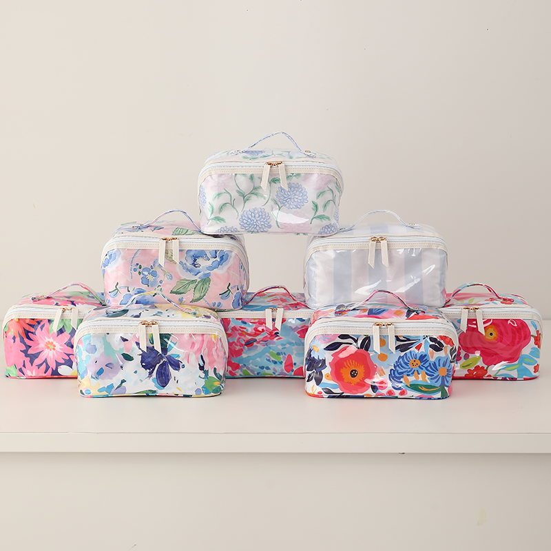 Southern My Sass - Cosmetic Case Carry All Bag PVC Plastic Coating Embroidery