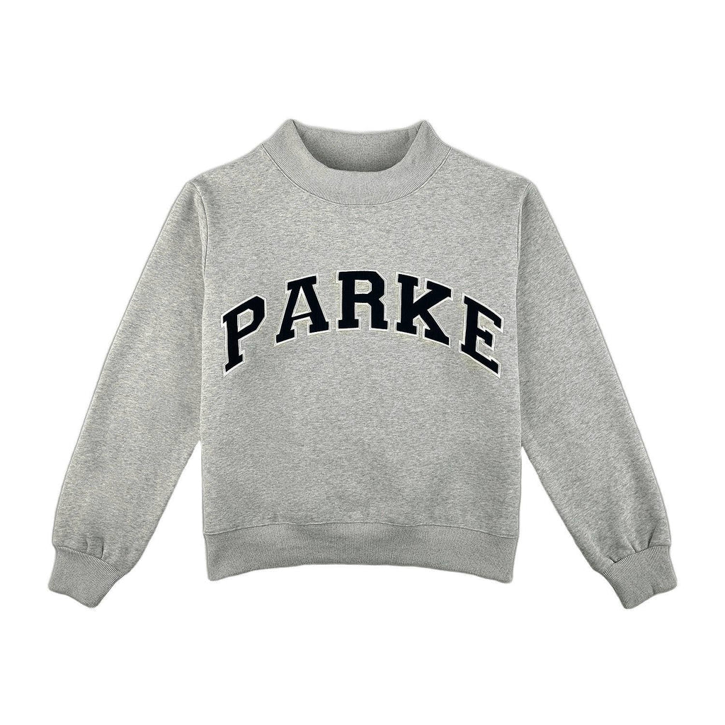 Letter Varsity Leisure Mock Neck Sweatshirt