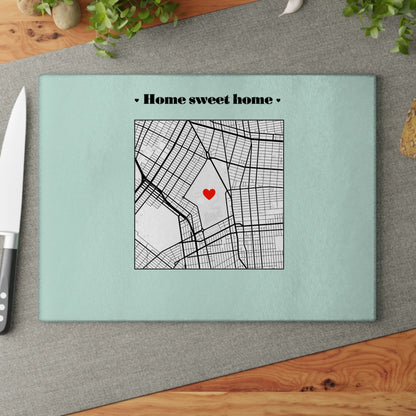 Home Sweet Home Glass Cutting Board