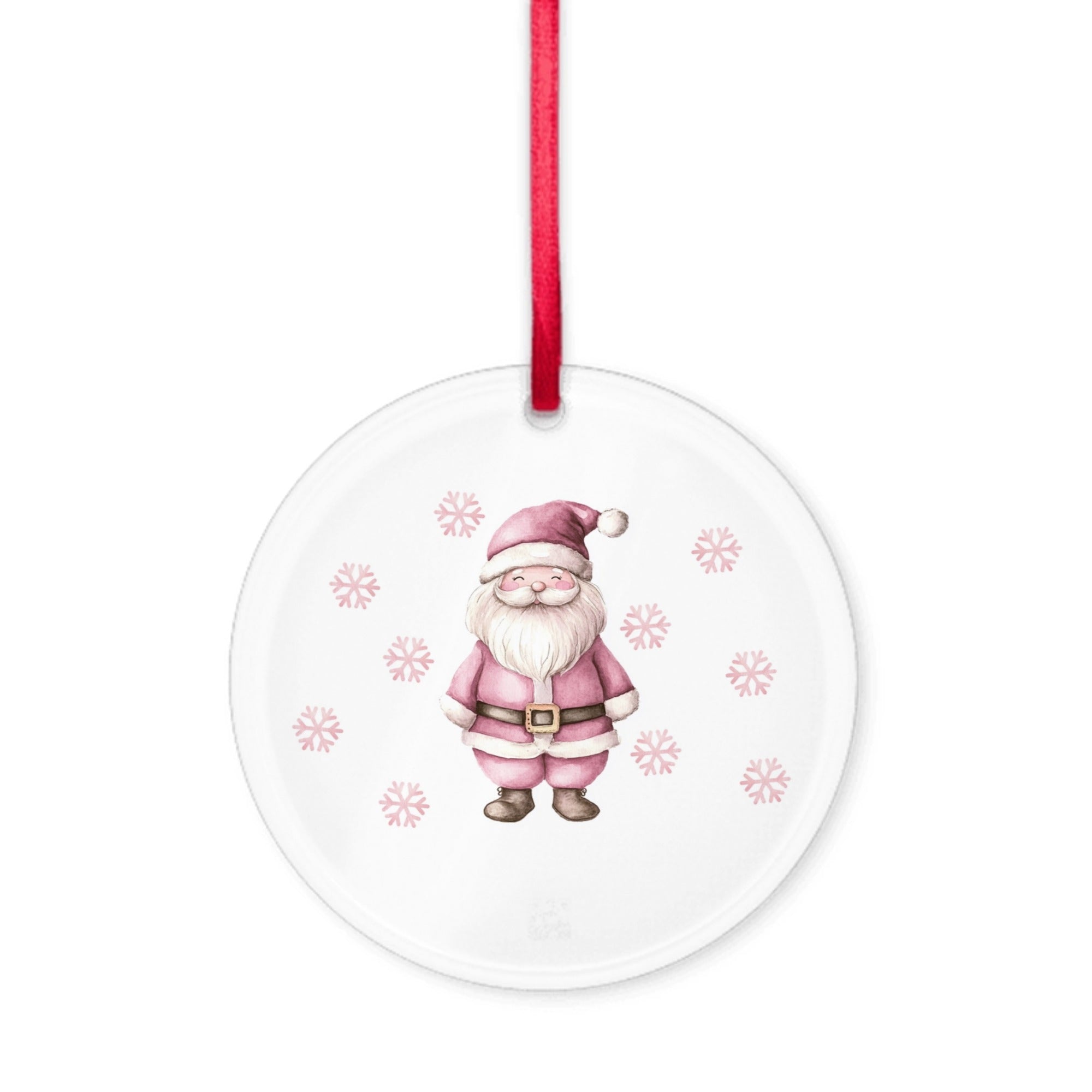 Acrylic Ornaments Pink Santa