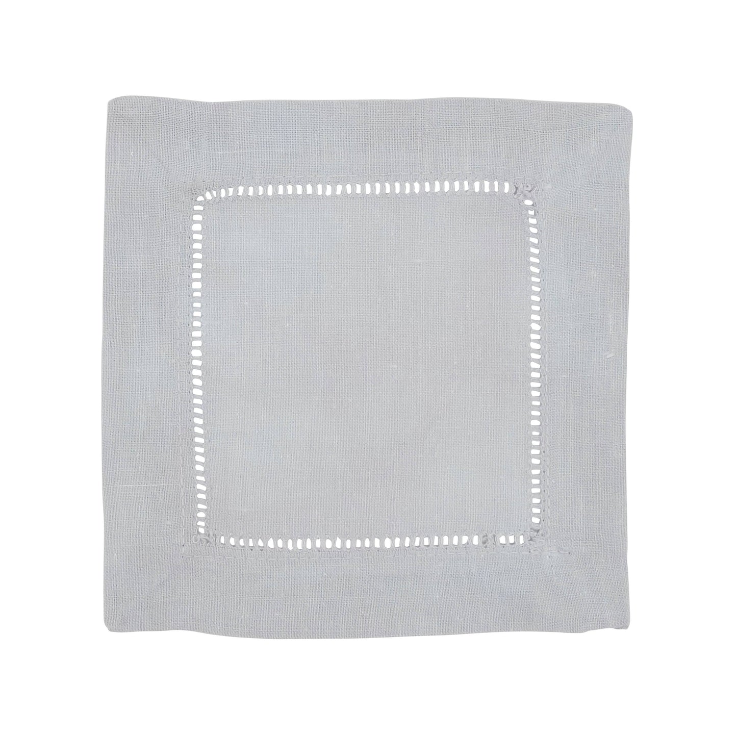 Linen Blend Hemstitched Cocktail Napkin