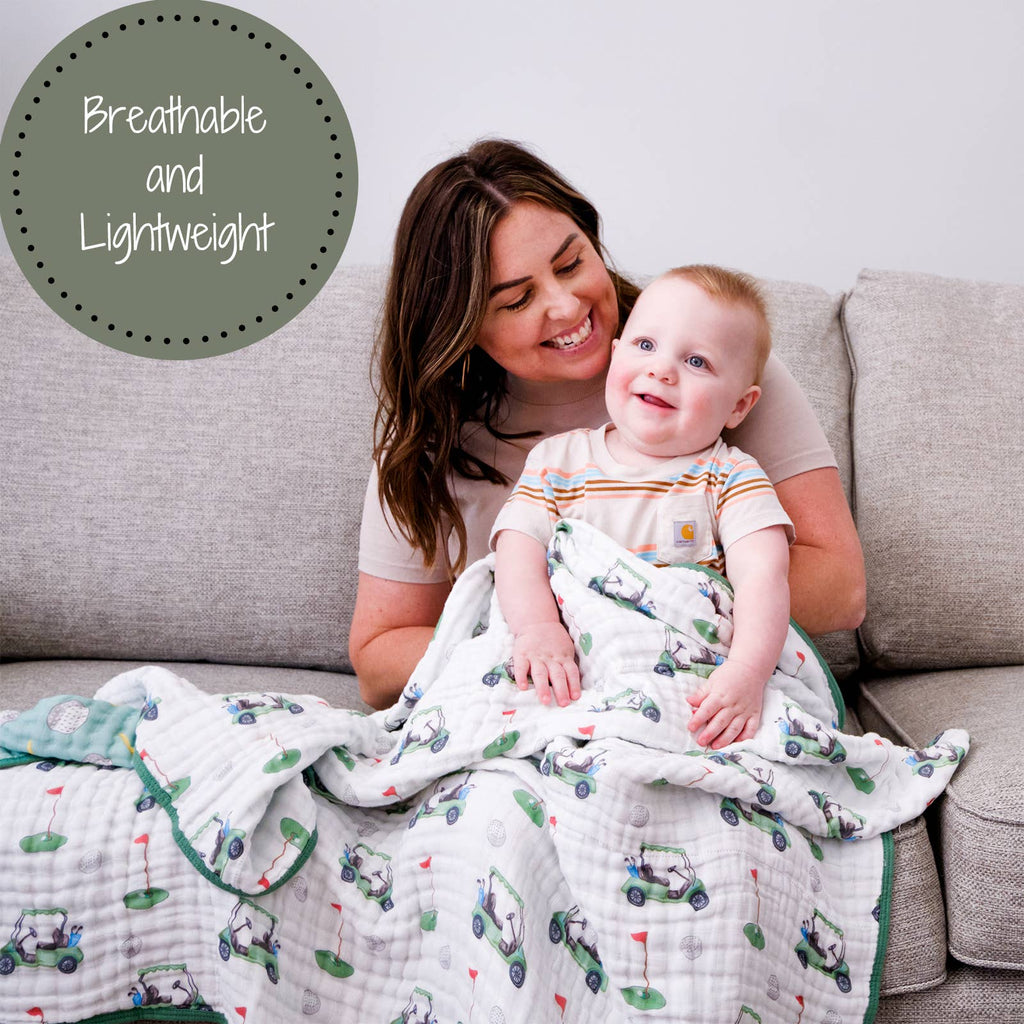 Toddler Muslin Blanket Golf A Round Sports Theme