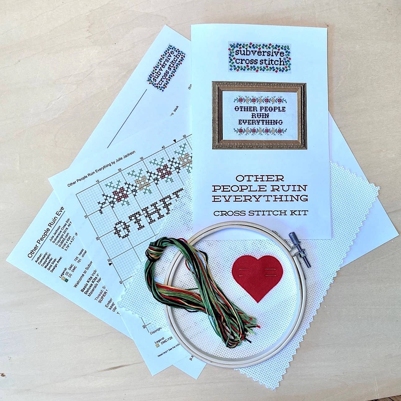 Subversive Cross Stitch - Customizable Ornate Heart - DIY