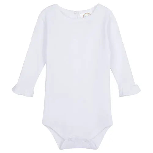 Girl's Long Sleeve Ruffle Infant Bodysuit