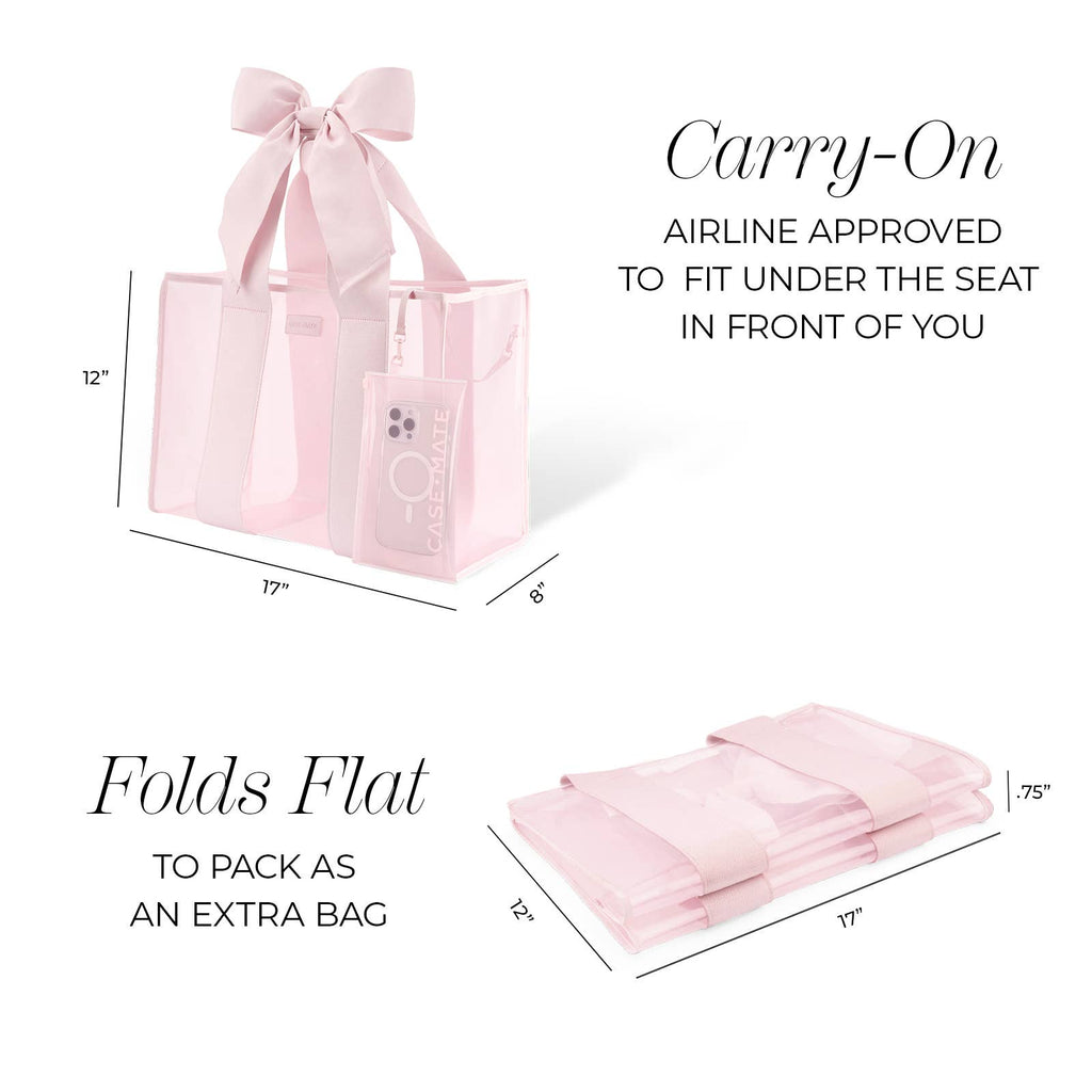 Case-Mate - Case-Mate Ballet Pink Bow Jelly Tote Bag