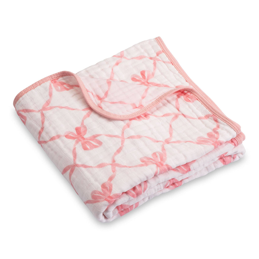 Beautiful Bows Toddler Muslin Blanket