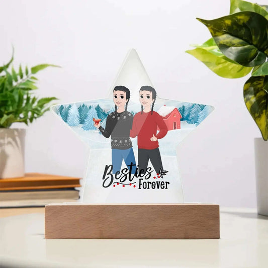 Besties Forever Acrylic Star Plaque - An Initial Impression