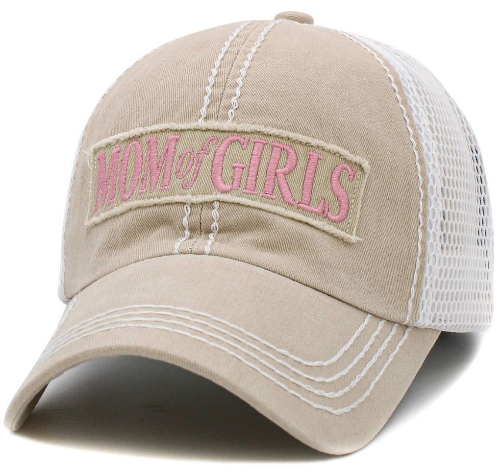 Mom Of Girls Vintage Ballcap