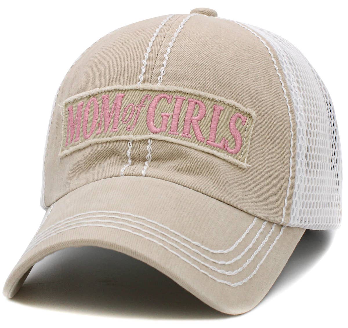 Mom Of Girls Vintage Ballcap