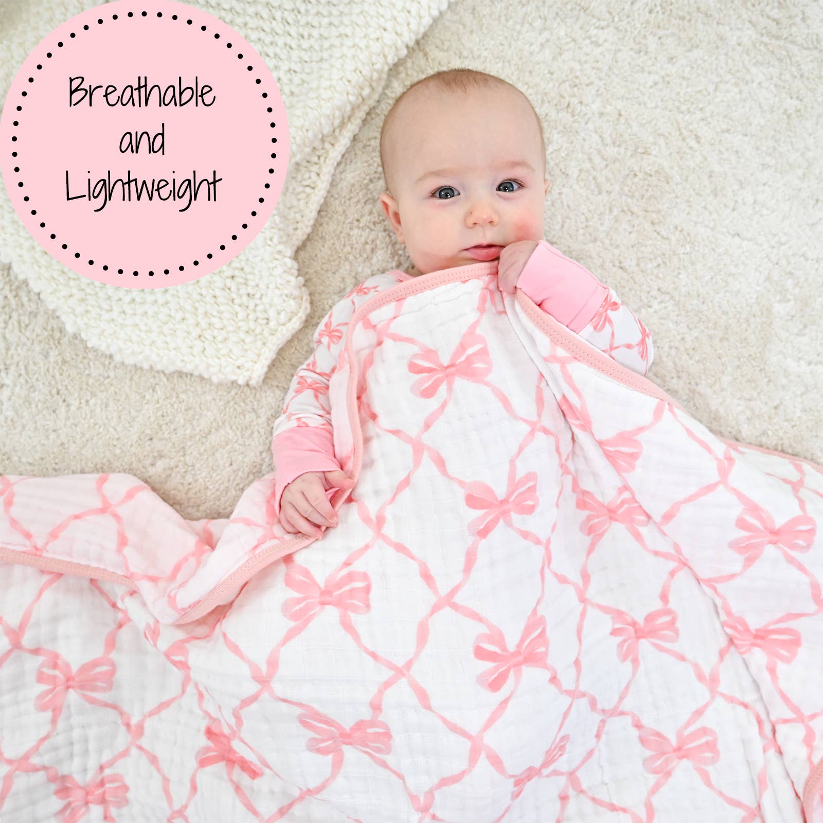 Beautiful Bows Toddler Muslin Blanket