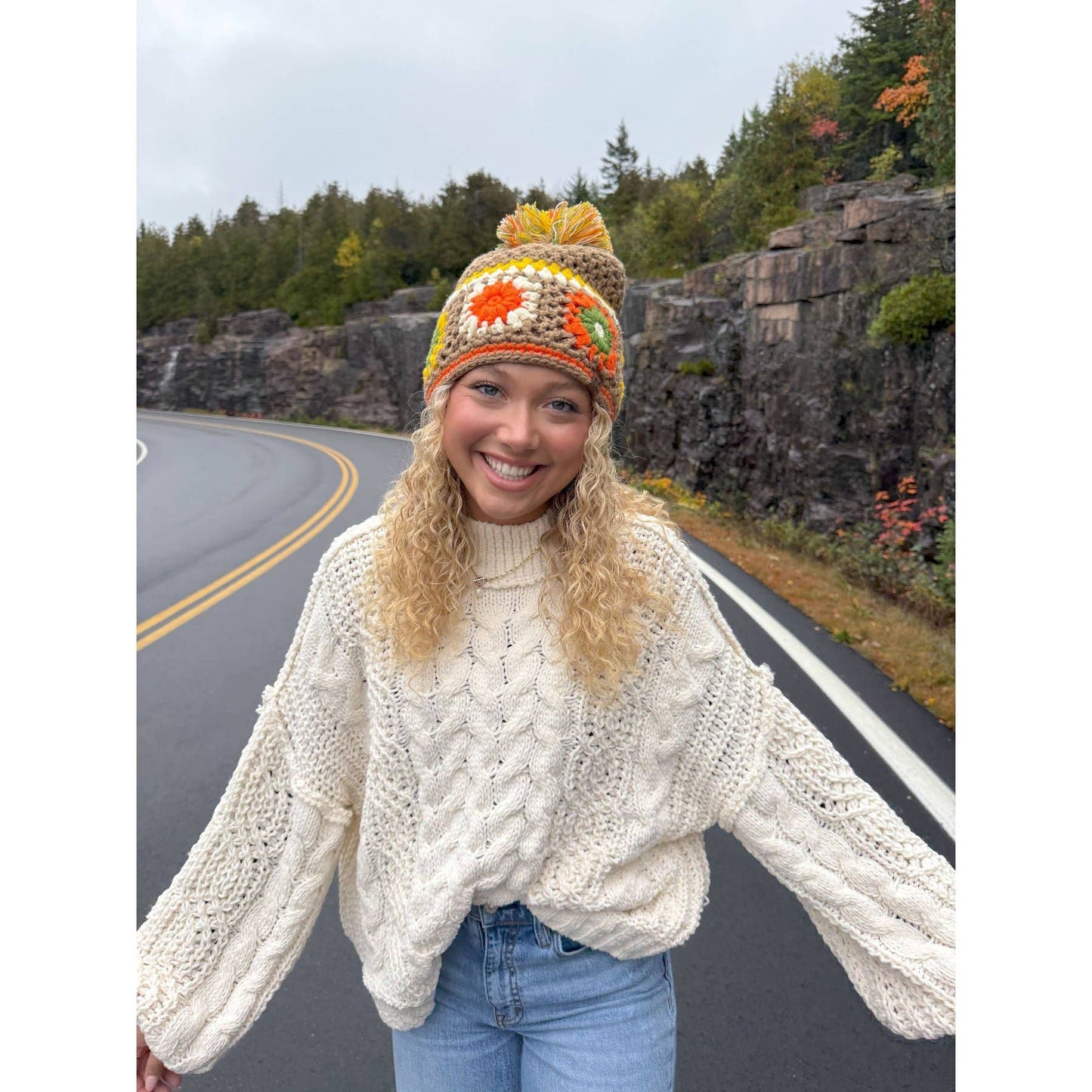 Handmade Crochet Pom Beanie