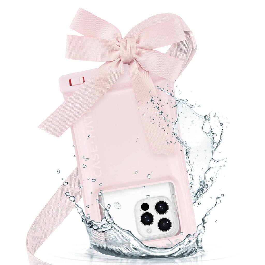 Case-Mate - Ballet Pink Bow Waterproof Floating Pouch