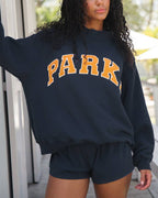 Letter Varsity Leisure Mock Neck Sweatshirt