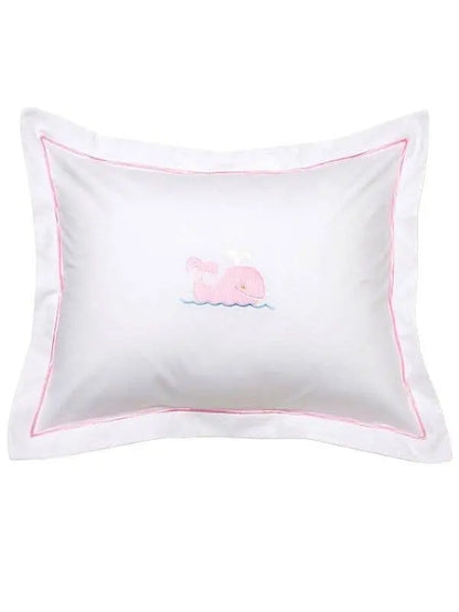 Baby Boudoir Pillow Cover - Whale Jacaranda Living An Initial Impression Pink