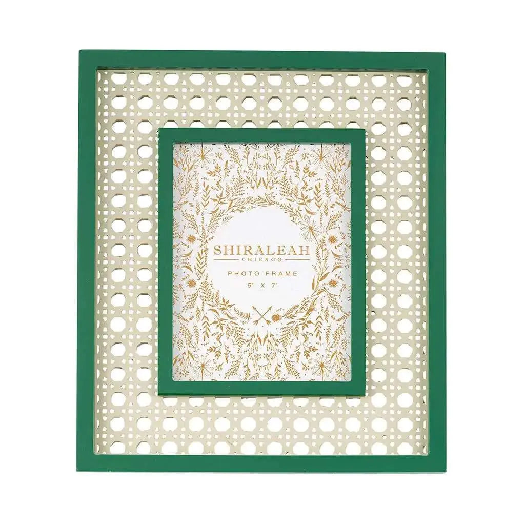 Shiraleah - CELEBRATION LATTICE 5" X 7" PICTURE FRAME, GREEN - An Initial Impression