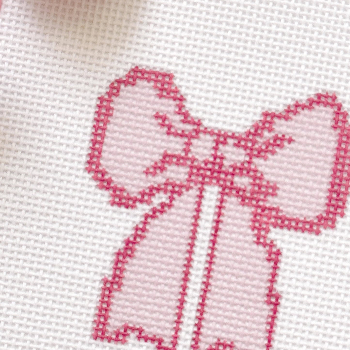 Hand Painted Coquette Bow 2.5” Needlepoint Canvas 18 Mesh Coquette Needlepoint Canvas Bow Hand Painted