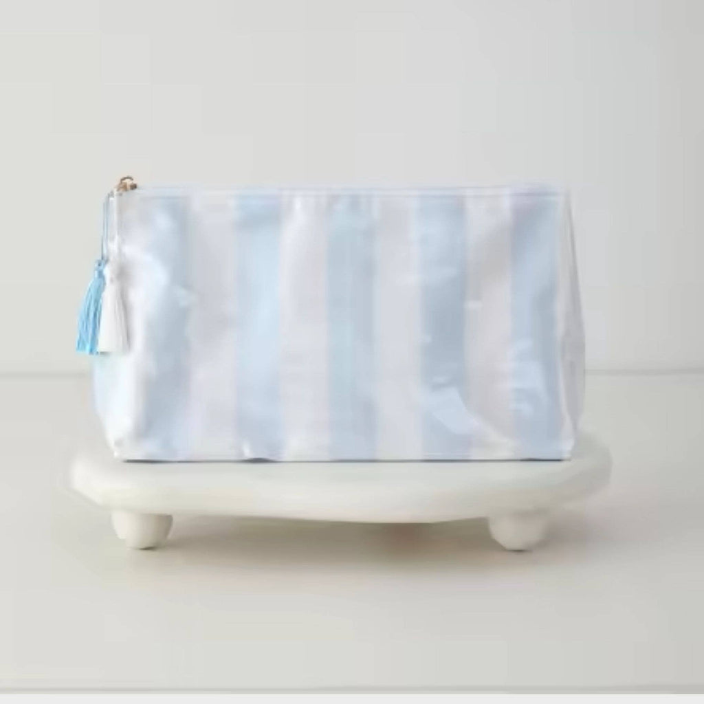 Waterproof Cosmetic Case PVC Make up Bag Seaside Stripes