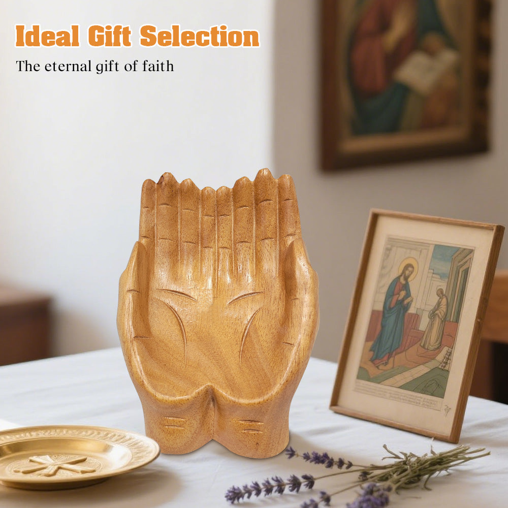 Hands Shaped Prayer Bowl-1 Side Engraved