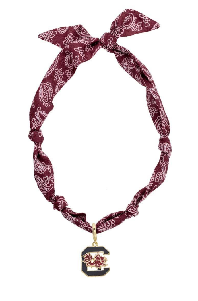 South Carolina Gamecocks Logo Bandana Scarf Necklace