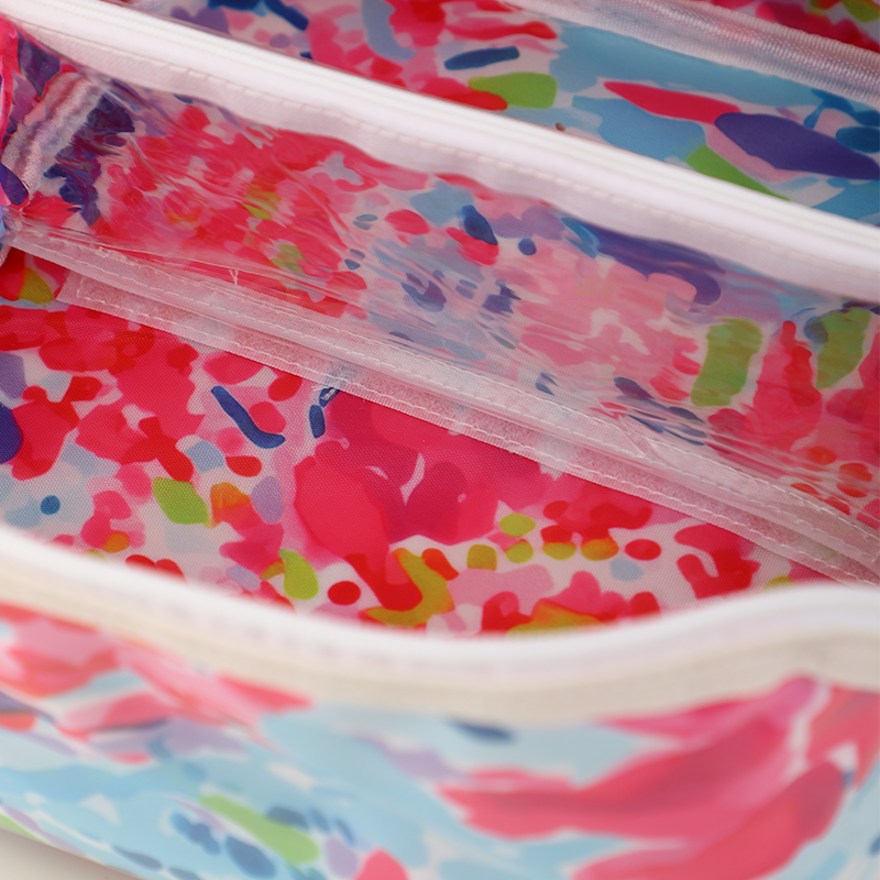 Southern My Sass - Cosmetic Case Carry All Bag PVC Plastic Coating Embroidery