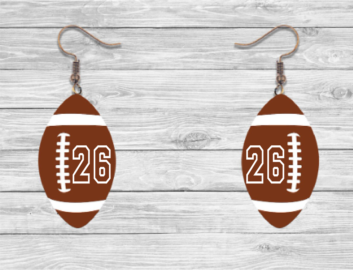 Football Shaped Drop Earrings