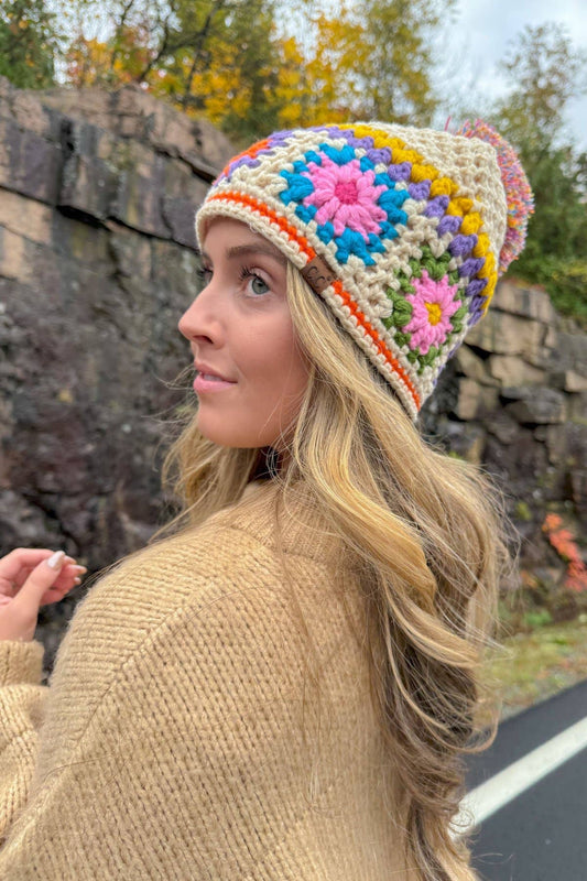 Handmade Crochet Pom Beanie