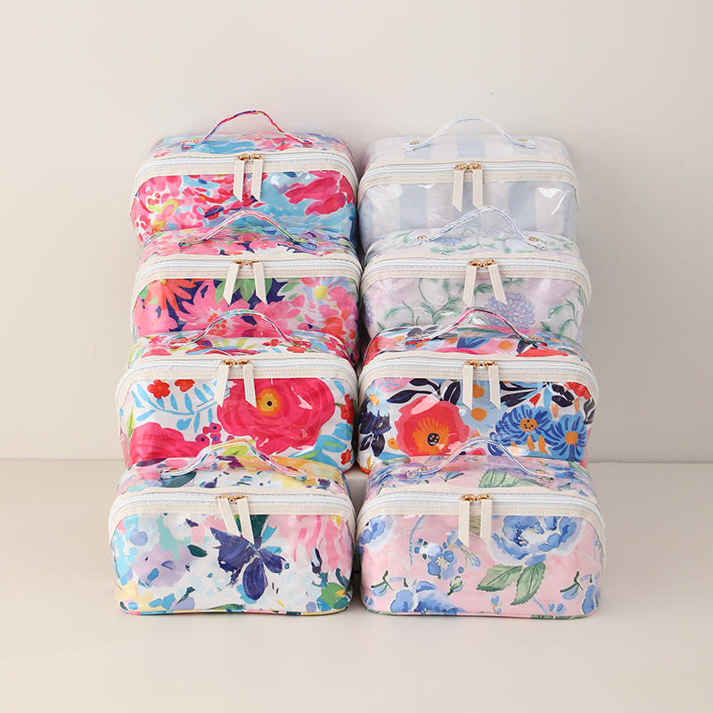 Southern My Sass - Cosmetic Case Carry All Bag PVC Plastic Coating Embroidery