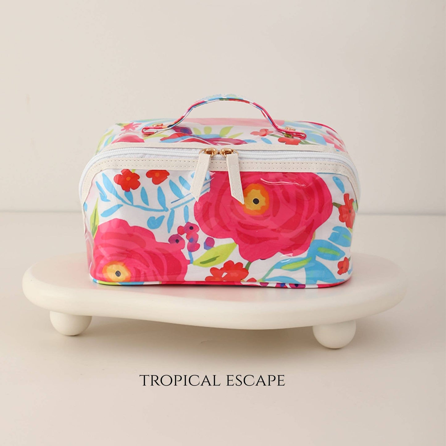 Southern My Sass - Cosmetic Case Carry All Bag PVC Plastic Coating Embroidery