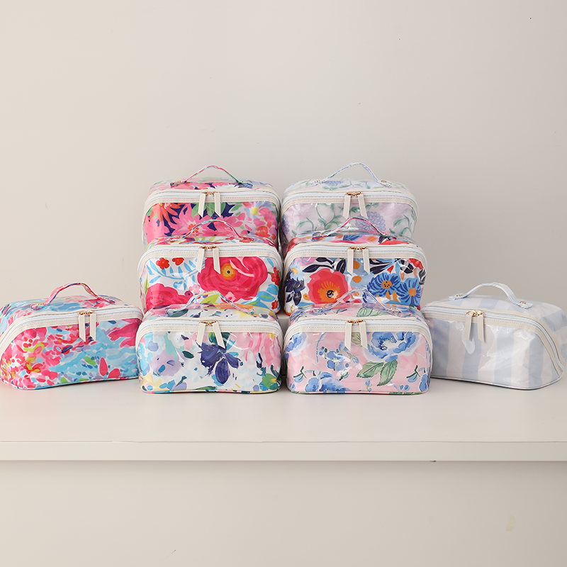 Southern My Sass - Cosmetic Case Carry All Bag PVC Plastic Coating Embroidery
