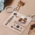Personalized Spotify keychain with photo and music code, a perfect gift.