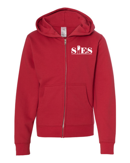 Youth Midweight Full-Zip Hooded Sweatshirt SIES