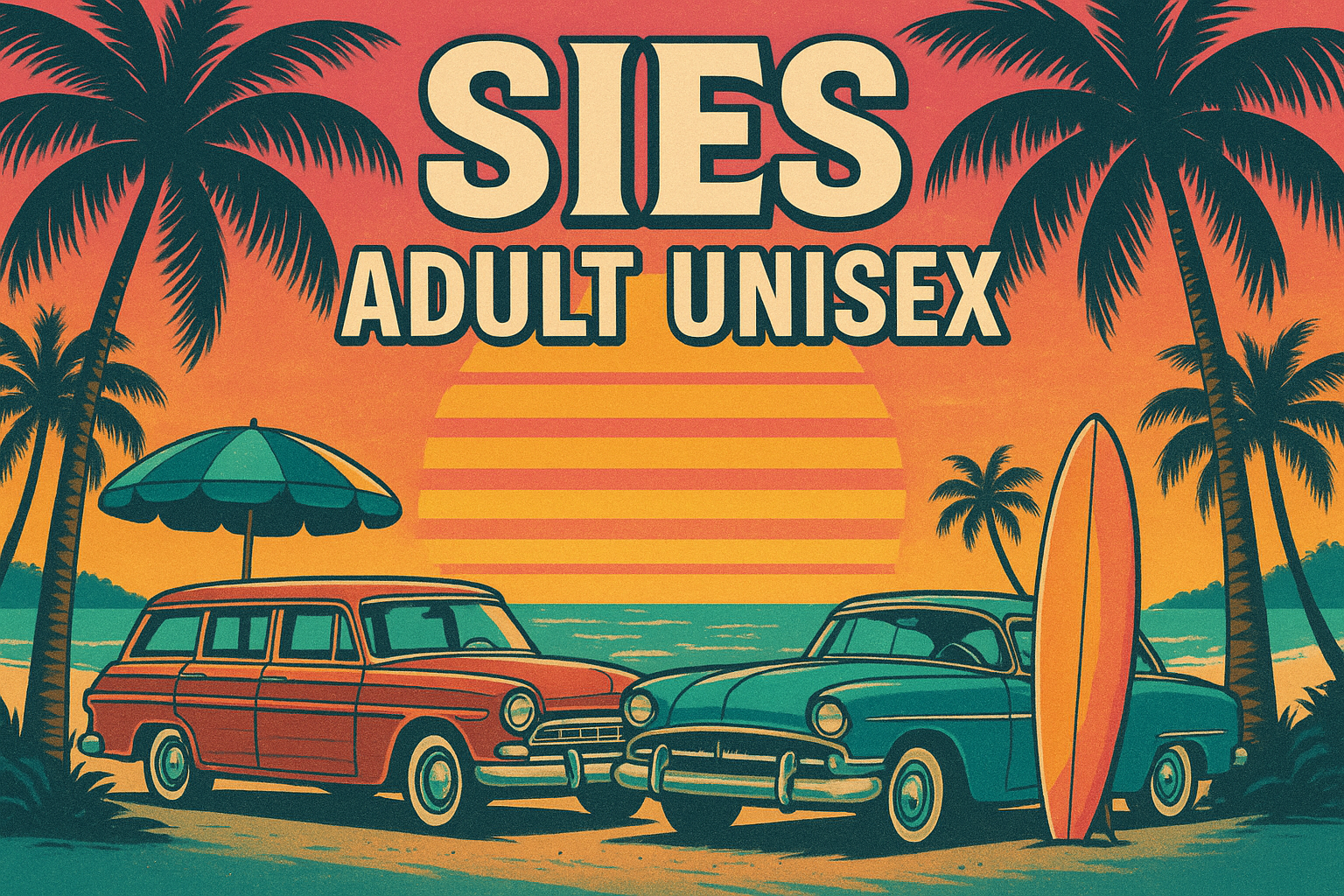 SIES Adult Unisex Beach Retro