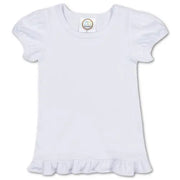 Girl's Short Sleeve Ruffle Tee Shirt